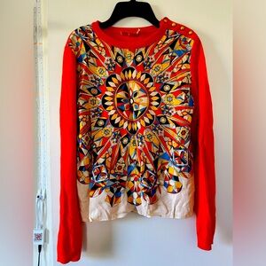 Tory Burch silk front sweater